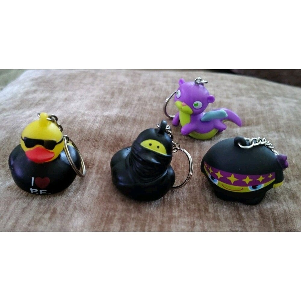 4 Collection Novelty Rubber Characters Keychains American Heart Association